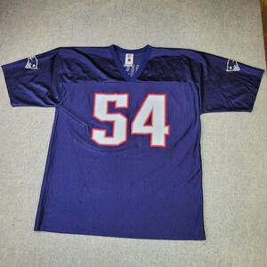 Tedy Bruschi New England Patriots #54 NFL Players Jersey Blue Mens XL 00s